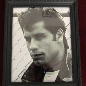 FRAMED GREASE ACTOR AUTOGRAPH CERTIFIED Auto Photo JOHN TRAVOLTA (DANNY ZUKO)